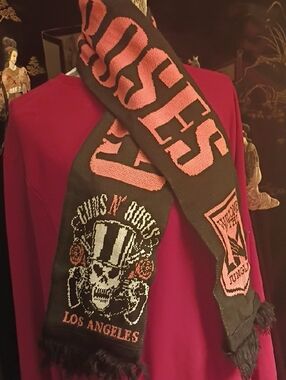 LAFC Guns N Roses Knit Black Orange Scarf 2021 BMO Stadium Were F'n Back Tour